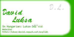 david luksa business card